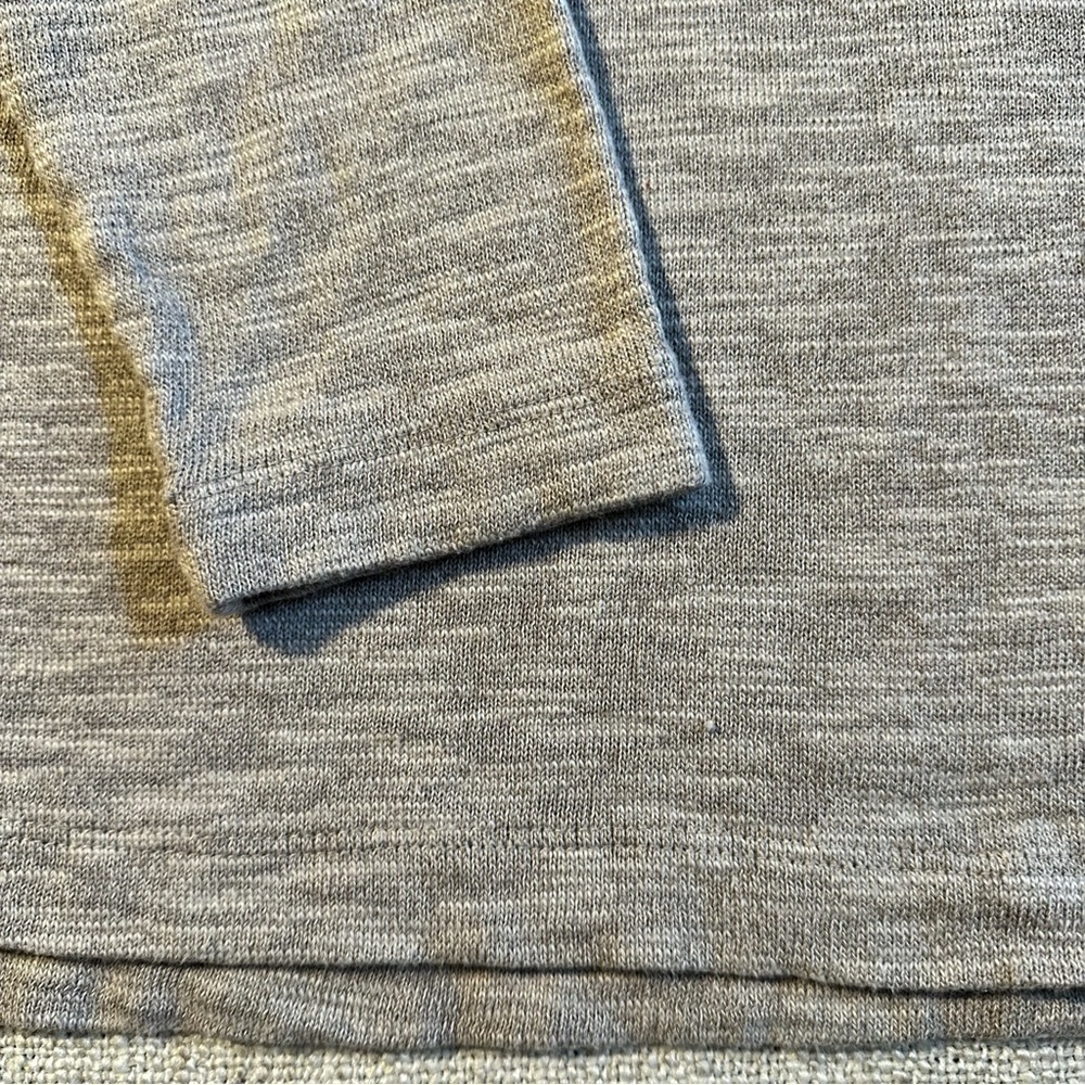 J. JILL PURE JILL Heather Gray V-Neck Pullover Top Sweater Tunic Womens Petite S - Picture 6 of 12